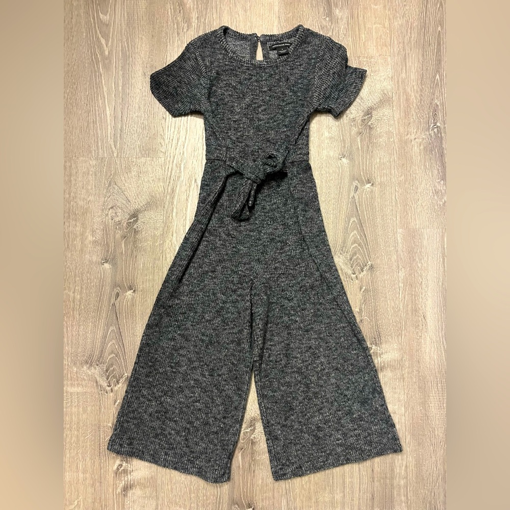 Girl's‎ Something Navy Gray Jumpsuit- Size 5- Pre-owned